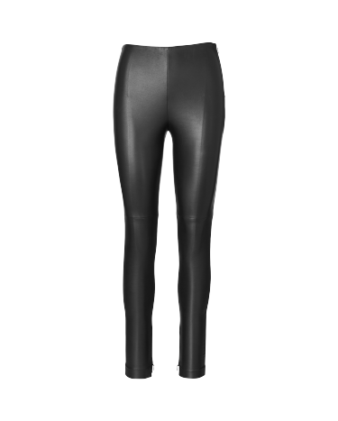 Eleanora Stretch Leather Pant in Black Ralph Lauren HK