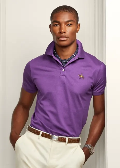 Ralph Lauren Custom Slim Fit Piqué Polo Shirt