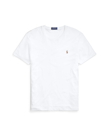 Custom Slim Fit Soft Cotton T Shirt in White Ralph Lauren HK