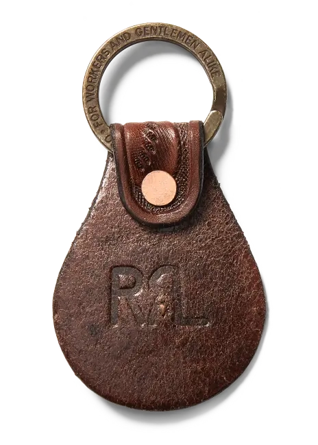 Ralph Lauren Tooled Leather Key Fob