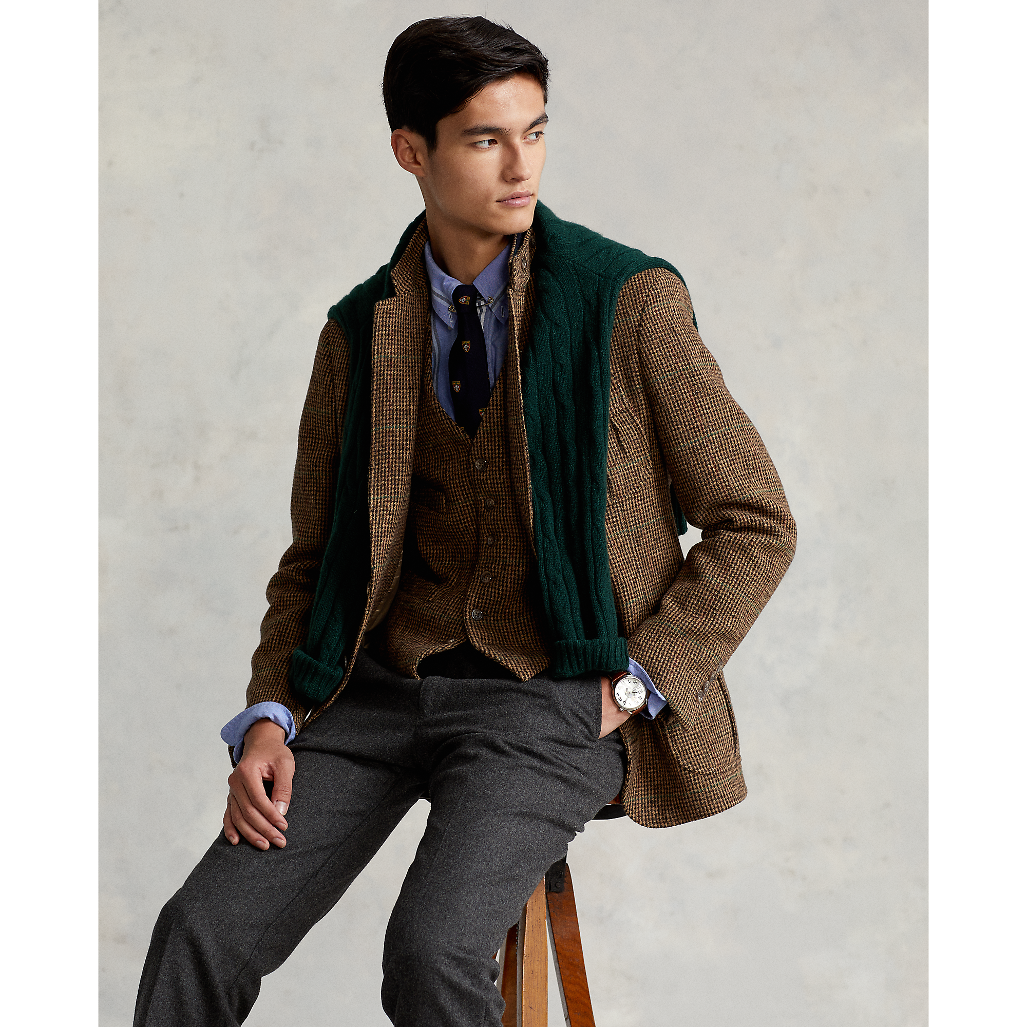 ralph lauren tweed suit