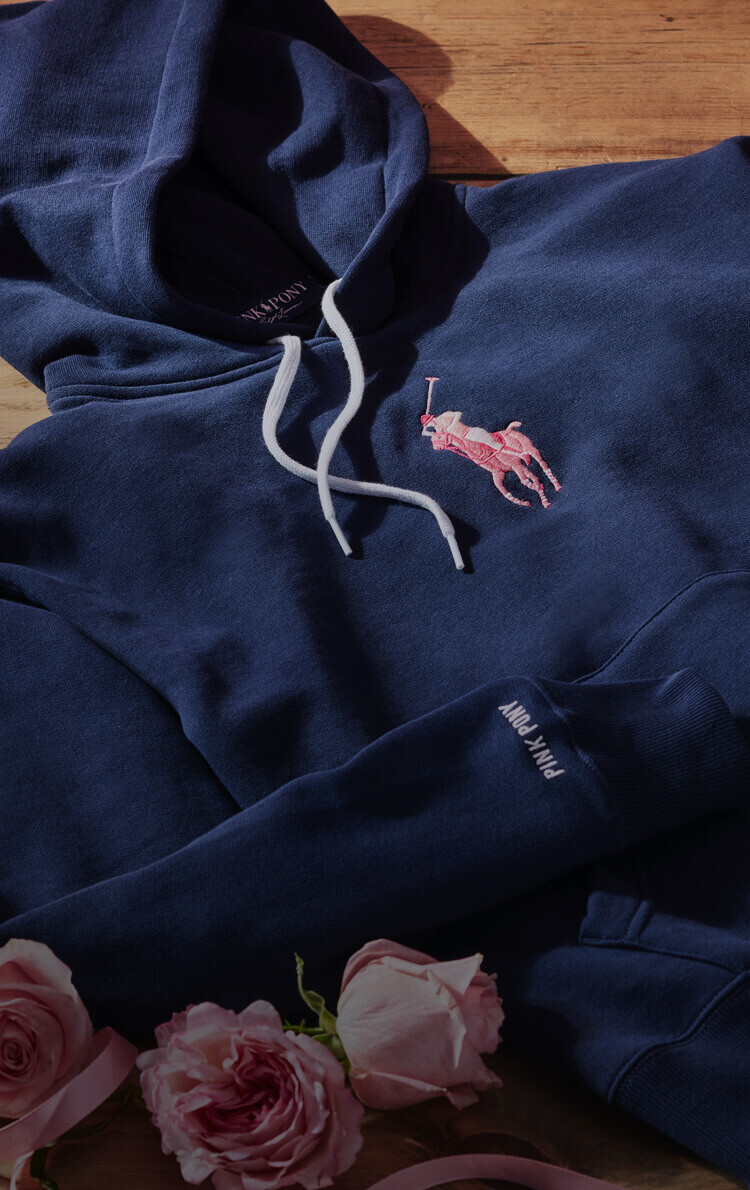 polo pink pony hoodie