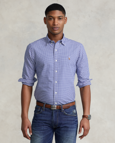 Ralph lauren slim fit check shirt discount