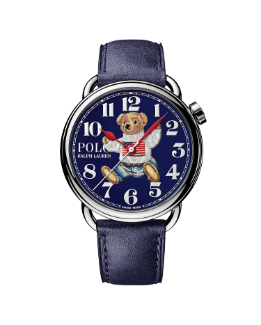 42 MM Sitting Polo Bear Steel Blue Dial in Blue Ralph Lauren HK