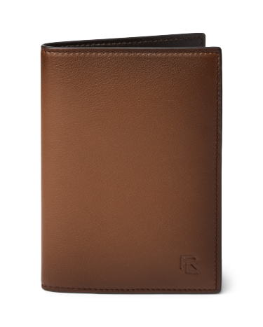 Burnished Calfskin Passport Case in Brown Ralph Lauren HK