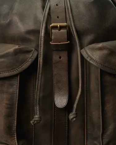 Ralph lauren online leather rucksack