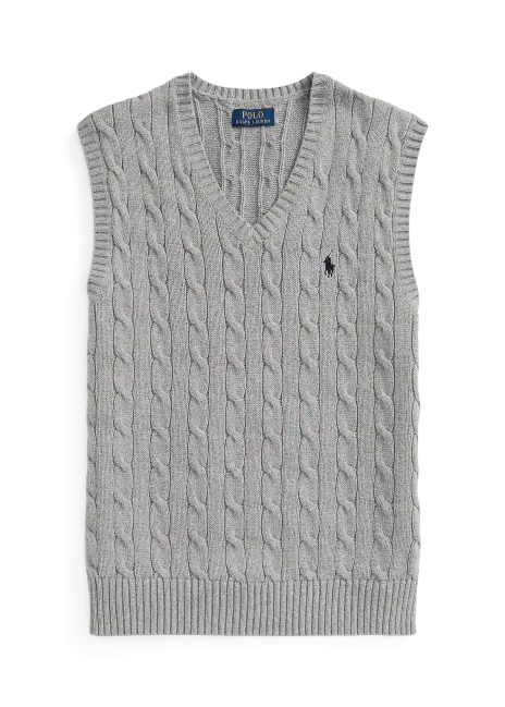 Ralph Lauren Cable-Knit Cotton Sweater Vest