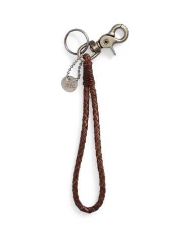 Braided leather key discount fob