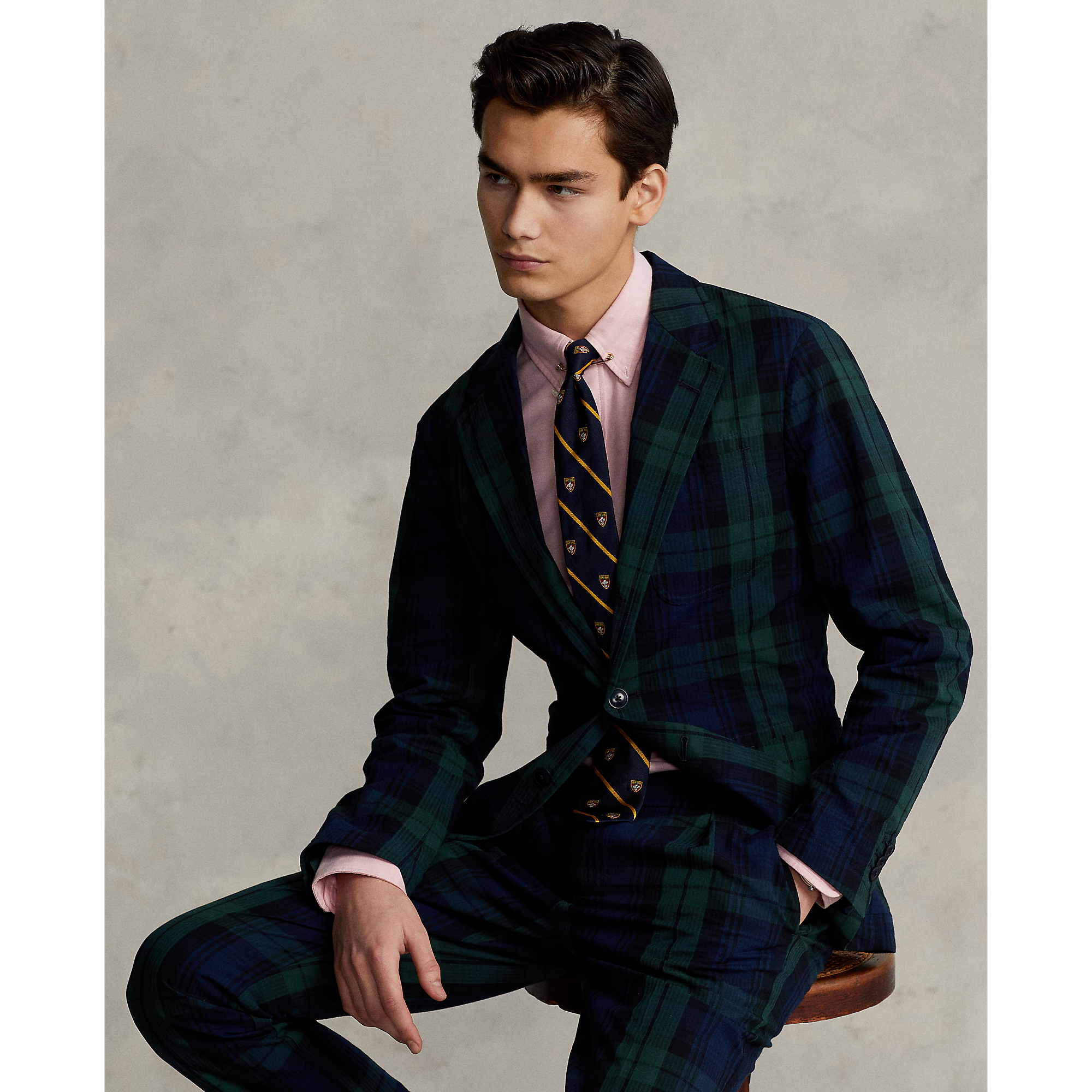 ralph lauren plaid dinner jacket