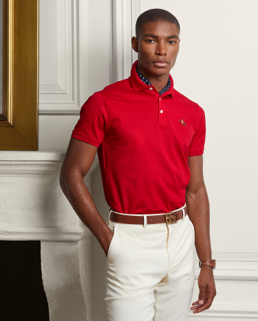 Ralph lauren slim fit pique shirt shop