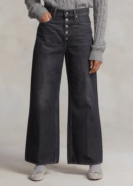 Ralph Lauren High-Rise Wide-Leg Crop Jean