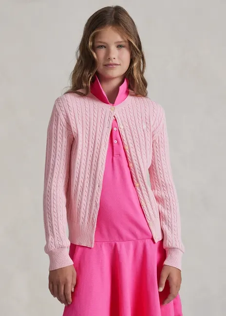 Ralph Lauren Mini-Cable Cotton Cardigan