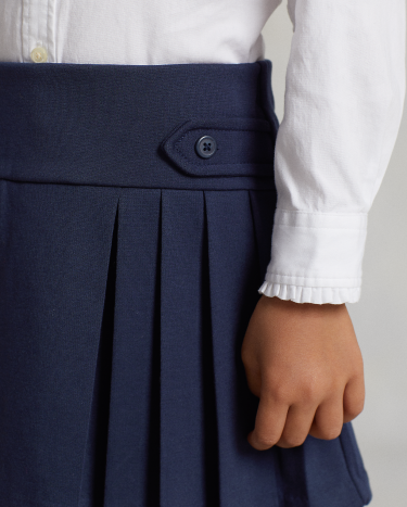 Ralph lauren navy pleated skirt shop
