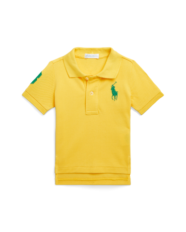 Big Pony Cotton Mesh Polo Shirt in Yellow Ralph Lauren HK