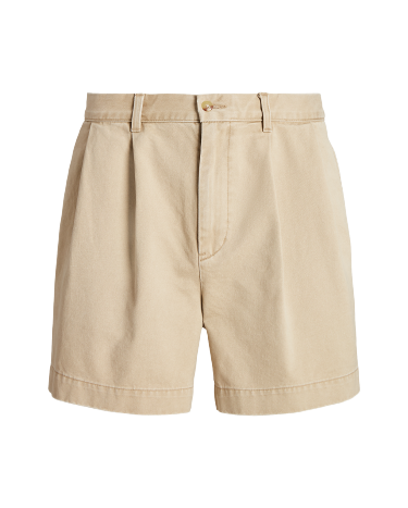 5 Inch Cormac Relaxed Fit Pleated Short in Khaki Ralph Lauren HK