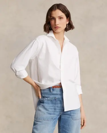 Ralph lauren relaxed hotsell fit oxford shirt womens