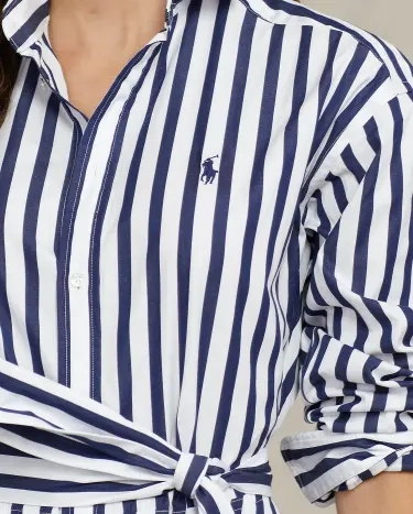 Striped cotton shirt dress ralph lauren top