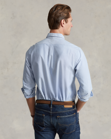 Slim fit cotton oxford shirt outlet