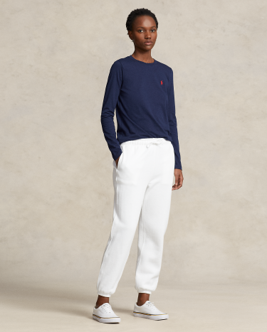 Long Sleeve Jersey Crewneck Tee in Navy Ralph Lauren HK