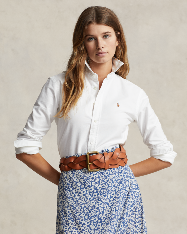 Ralph lauren slim fit oxford shirt womens online