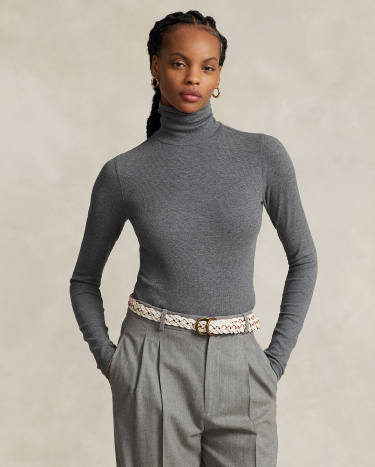 Ralph lauren ribbed turtleneck women's hot sale