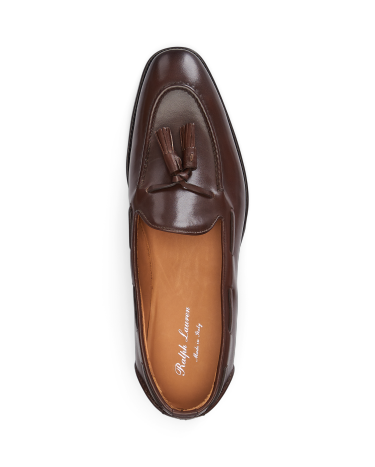 Luther Tassel Calfskin Loafer in Brown Ralph Lauren HK