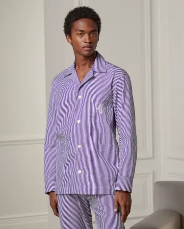 Ralph Lauren Purple Label Ralph Lauren Monogram Poplin Pajama Set