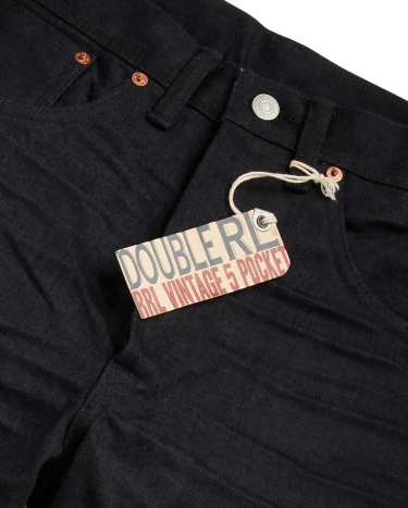 Vintage 5 Pocket Black Selvedge Jean in Black Ralph Lauren HK