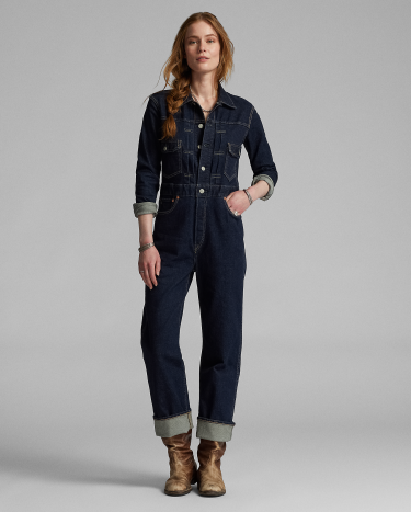 Indigo Denim Coverall in Blue Ralph Lauren HK