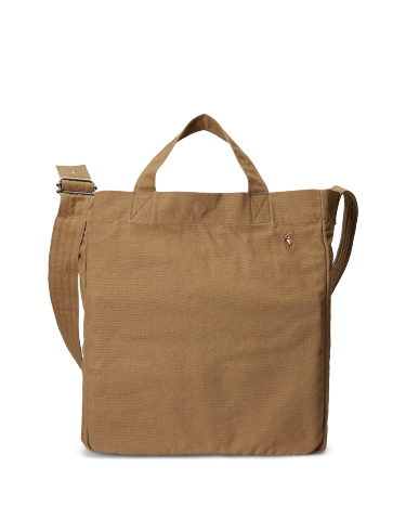 Canvas Shopper Tote in Tan Ralph Lauren HK