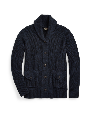 Cashmere Shawl Collar Cardigan in Navy Ralph Lauren HK
