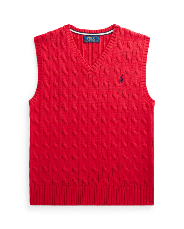 Red polo sweater vest hotsell