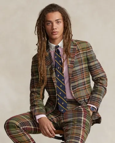 Ralph lauren deals madras blazer