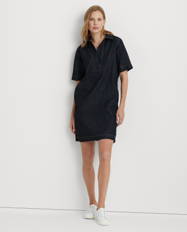 Lauren ralph lauren denim shift dress discount
