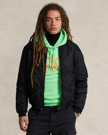 Down Bomber Jacket in Black Ralph Lauren HK