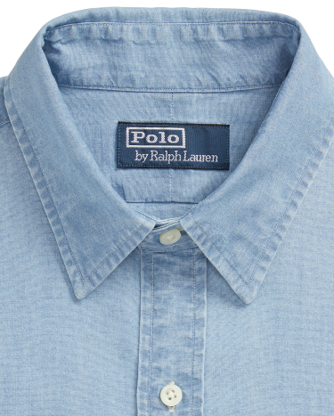 Classic Fit Indigo Chambray Shirt in Blue Ralph Lauren HK