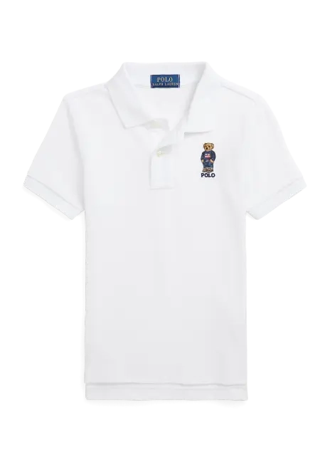 Ralph Lauren Polo Bear Cotton Mesh Polo Shirt