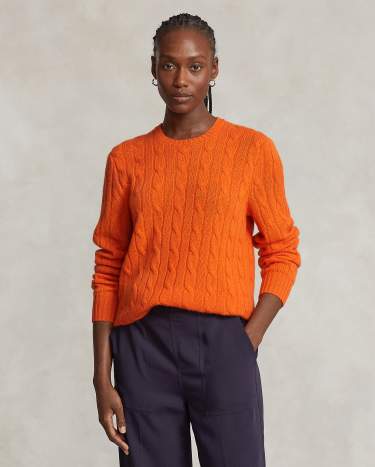 Orange wool sweater store