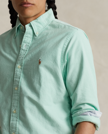 The Iconic Oxford Shirt in Green Ralph Lauren HK