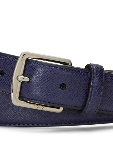 Saffiano Leather Belt in Navy Ralph Lauren HK