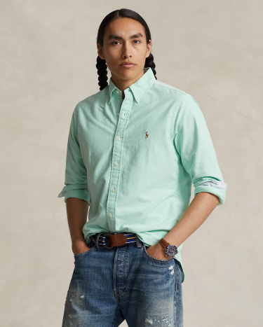 Ralph lauren green oxford shirt hot sale