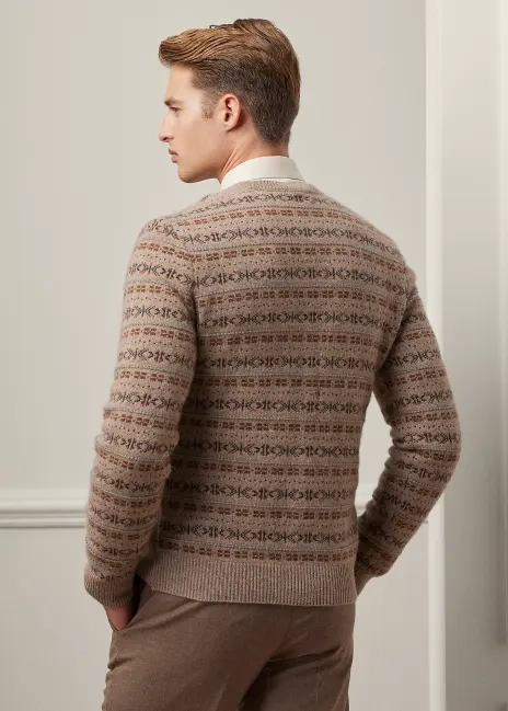 Ralph Lauren Fair Isle Cashmere V-Neck Sweater