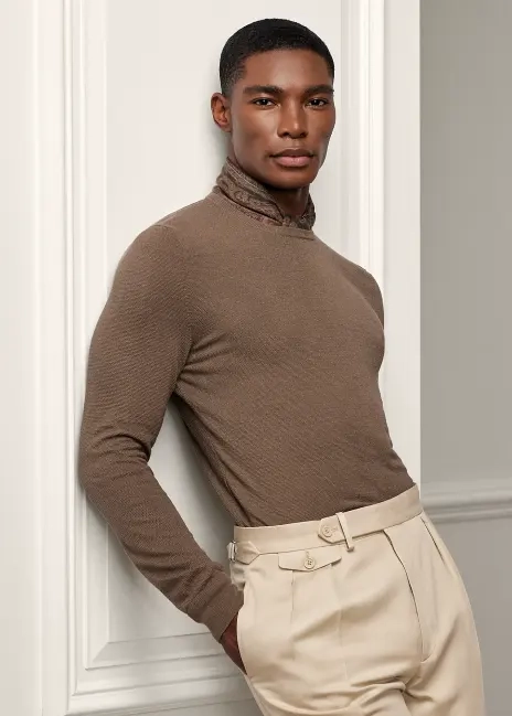 Ralph Lauren Textured Silk-Cotton Crewneck Sweater