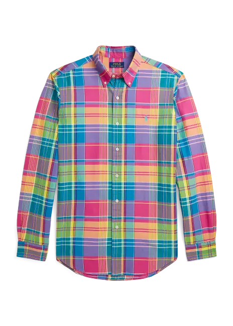 Ralph Lauren Classic Fit Plaid Oxford Shirt