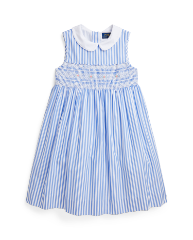 Smocked cotton dress discount