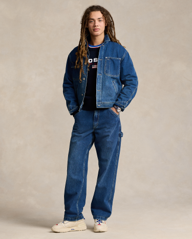 American Flag Polo Sport Denim Jacket in Blue Ralph Lauren HK