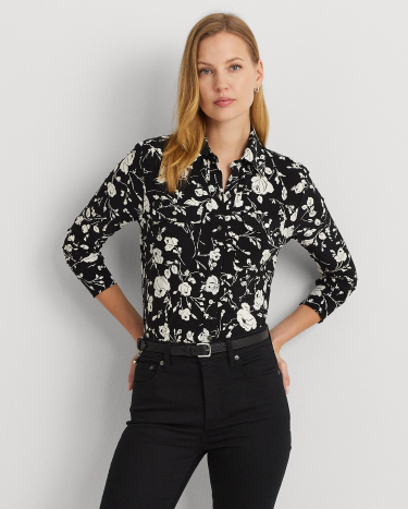 Ralph lauren floral button down shirt top