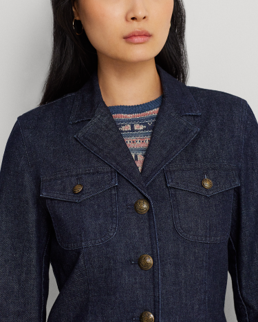 Denim Blazer in Blue Ralph Lauren HK