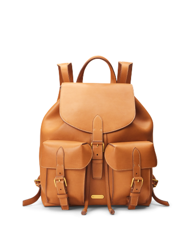 Bedford Calfskin Backpack in Taupe Ralph Lauren HK