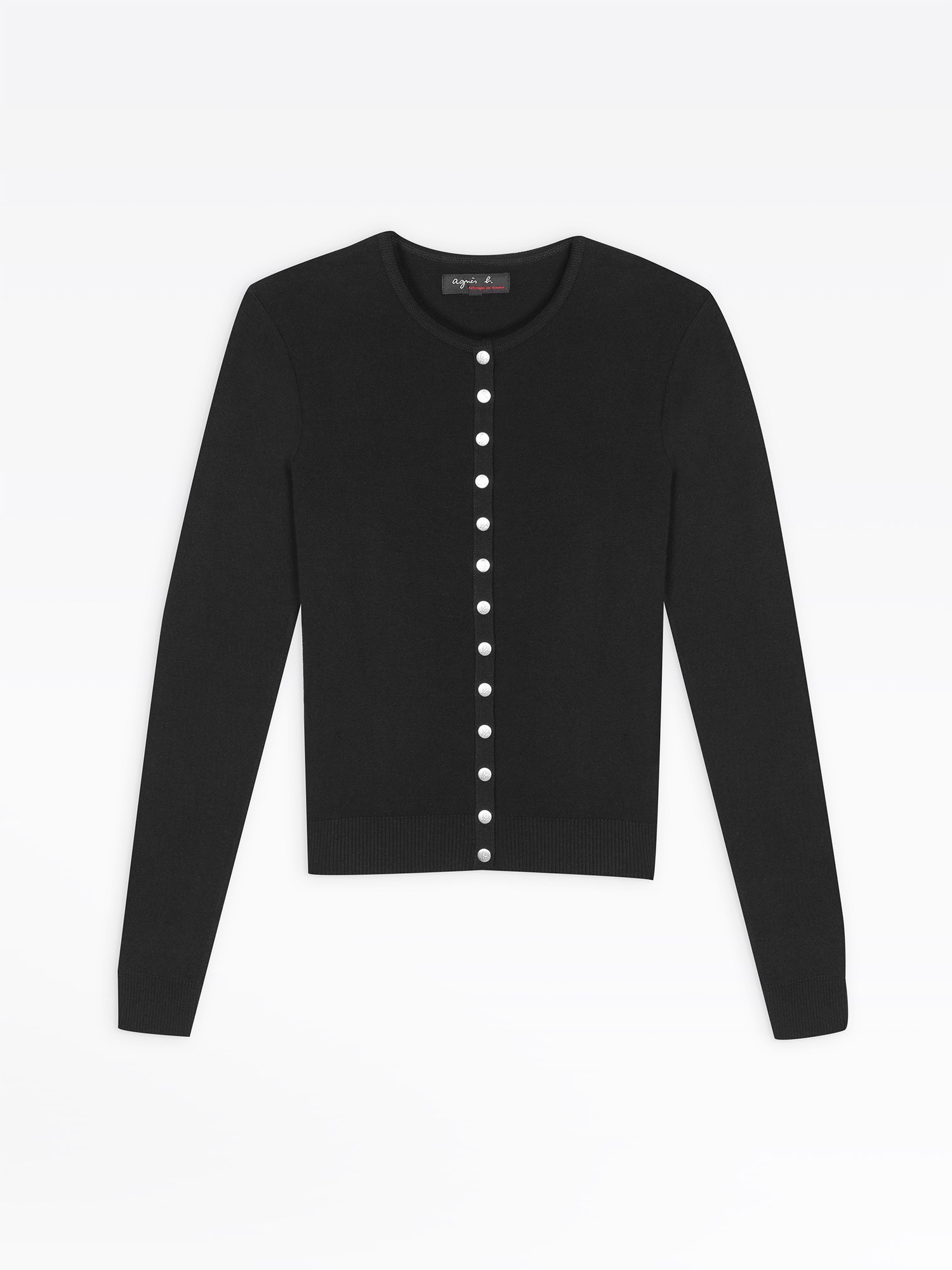BLACK SWING SNAP CARDIGAN | agnès b. HK
